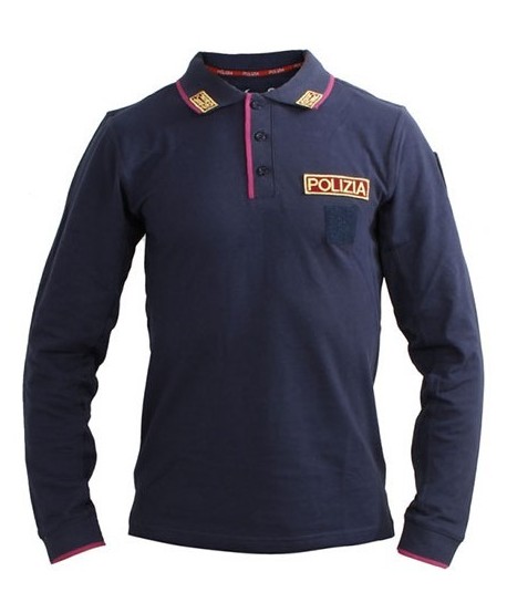 PS POLO MANICA LUNGA NAVY BLU