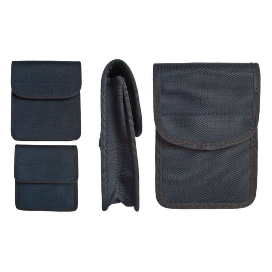 BORSETTO BLU IMBOTTITO IN CORDURA MULTITASCA VELCRO GRANDE