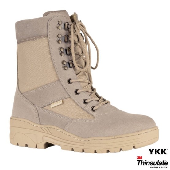 SNIPER BOOTS WITH ZIPPER SAND